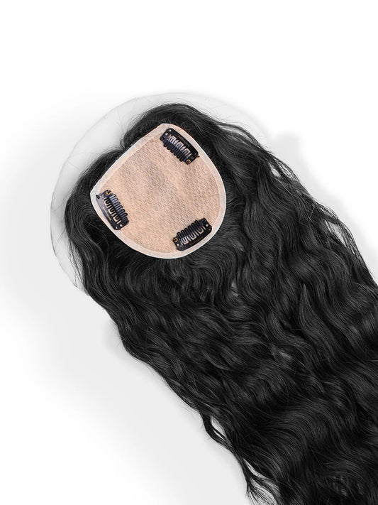 Wavy Topper Hair Extensions For Women | Wavy & 100% Real Hair For Crown Area