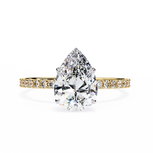 Brilliant Cut Halo Diamond Ring