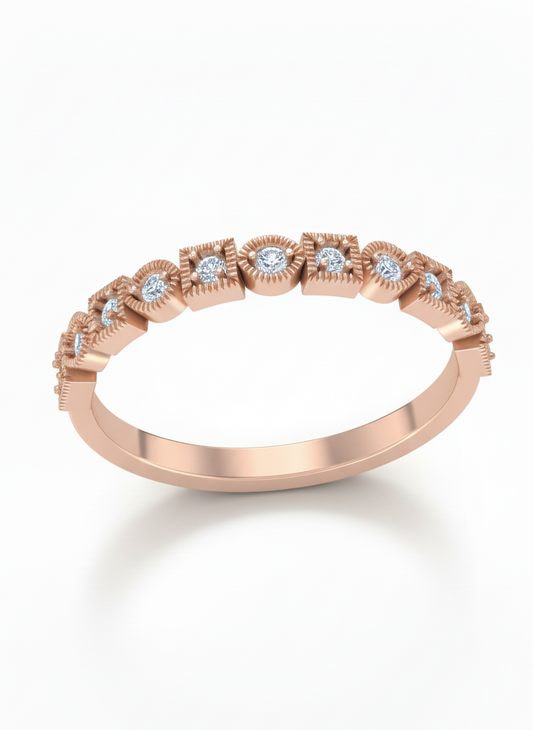 Half Eternity Lab Diamond Ring